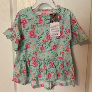 NEW Ruffle Butts Mia Top in Running in Wildflowers Size 4T